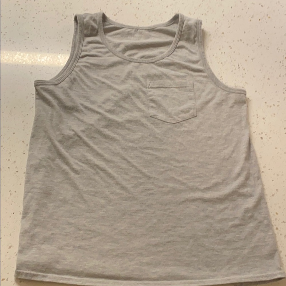 Men’s Gray Tank Top w/ Pocket - Medium